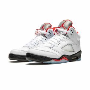 Youth Air Jordan 5 Retro GS “Fire Red Silver Tongue”